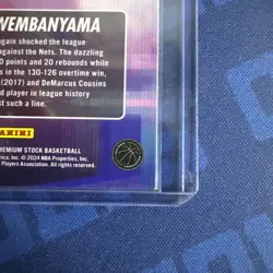 2023-24 Panini NBA HOOPS Premium Stock Hoopla Victor Wembanyama Silver RC - Image 3