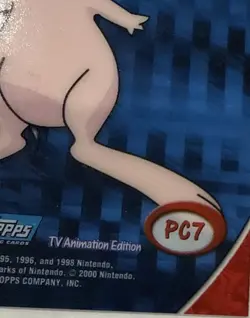 Mew #PC7 Pokemon 2000 Topps TV Clear Great Condition - Image 4