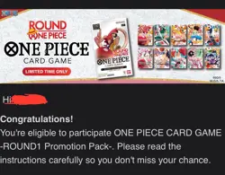 Bandai One Piece Card Game Round 1 Promo Pack PRE-SALE (1 Pack) Ships 7/20 - Image 3