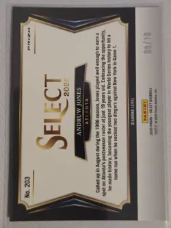 2025 Panini Select Diamond Level Andruw Jones Gold Pulsar Prizm /10 - Image 2