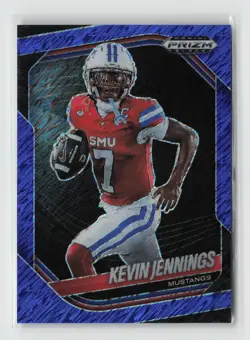 2025 Panini Prizm Black #171 Kevin Jennings Prizms Blue Shimmer FOTL #/35 - Image 1