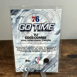 2025-26 Topps Chrome - Go Time VJ Edgecombe #GT-18 (RC) Philadelphia 76ers - Image 2