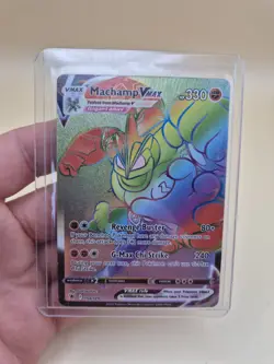 Pokemon TCG Machamp VMAX Rainbow Rare Card Astral Radiance 194/189 - Image 1