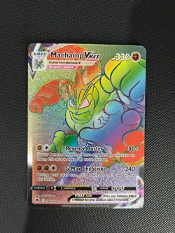 Pokemon TCG Machamp VMAX Rainbow Rare Card Astral Radiance 194/189 NM/M - Image 1