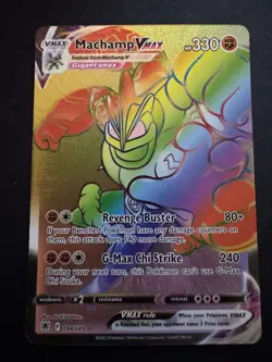 Pokemon TCG Machamp VMAX Rainbow Rare Card Astral Radiance 194/189 - Image 1