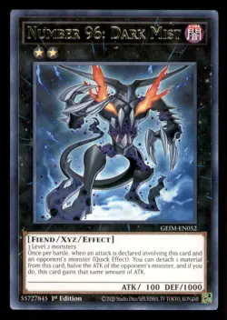 Yugioh Number 96: Dark Mist #GEIM-EN052 Genesis Impact LP - Image 1