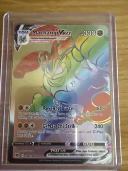 Pokemon TCG Machamp VMAX Rainbow Rare Card Astral Radiance 194/189 - Image 1