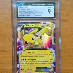 Pokemon TCG XY Promo Pikachu EX XY84 Holo English HP 130 CGC 9 2015 - Image 1