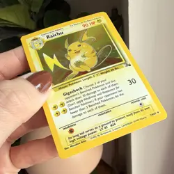 Raichu 14/62 Fossil Holo Rare Unlimited 90 HP English Pokemon TCG 1999 - Image 4