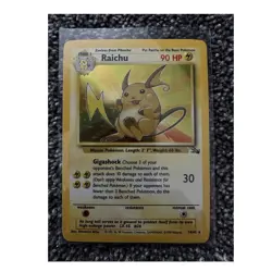 Pokemon TCG Raichu 14/62 Fossil Unlimited Holo Rare English 90 HP 1999 - Image 1