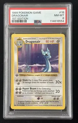 Pokemon TCG - Dragonair 018/102 Base Set Regular - First Edition - PSA 8 - Image 1
