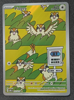 Pokemon TCG Pidgey 207/197 Obsidian Flames IR Illustration Rare Card NM - Image 1