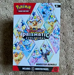 Pokemon TCG Scarlet & Violet Prismatic Evolutions Booster Bundle (6 Packs) - Image 1