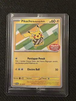 Pokemon Card - Pikachu Berkemeja Batik 101/SV-P Indonesia Journey Promo - SEALED - Image 1