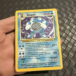 Carte Pokemon Quappo 13/102 Holo Set de Base Wizards German 🇩🇪 - Image 2