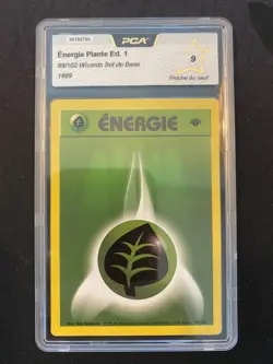 Carte Pokemon Energie Plante 99/102 PCA 9 Set de Base Edition 1 Wizards FR 1999 - Image 1
