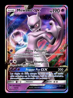 Carte Pokemon Mewtwo GX 39/73 Legendes Brillantes Soleil & Lune - Image 1