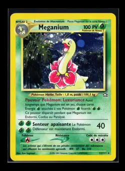 Carte Pokemon Meganium 11/111 Holo Unlimited Ed 2 Neo Genesis Wizards FR - Image 1
