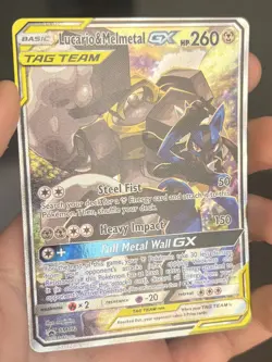 Lucario & Melmetal GX SM192 Sun and Moon Tag Team Pokemon Black Star Promo NM - Image 2