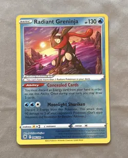 Radiant Greninja 046/189 Radiant Rare Astral Radiance Pokemon Near Mint - Image 1
