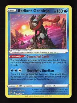 Radiant Greninja 046/189 Radiant Rare Astral Radiance Pokemon Near Mint - Image 1
