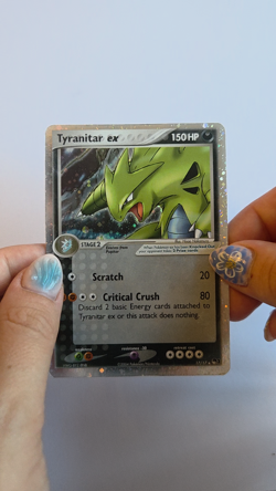 Pokemon Tyranitar EX Holo Swirl 17/17 Unseen Forces Rare 2004 NM - Image 2