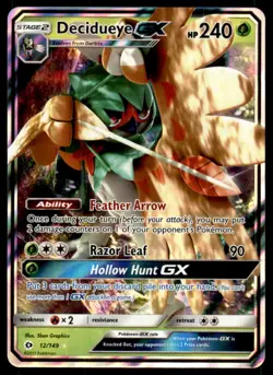 Decidueye GX 12/149 Holo Ultra Rare SM Base Set Pokemon Near Mint - Image 1