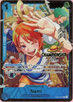 One Piece Single: Nami OP09-050 Championship 25-26 Alt Art NM - Image 1