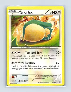 Snorlax 77/124 Rare Fates Collide Pokemon Lightly Played - Image 1