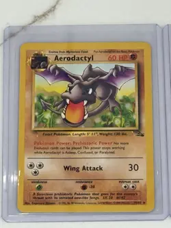 Lot Of 3 Pokemon Cards, Rare, Aerodactyl 16/62 , Great Condition, Fossil, 1999 - Image 2