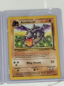 Lot Of 3 Pokemon Cards, Rare, Aerodactyl 16/62 , Great Condition, Fossil, 1999 - Image 4