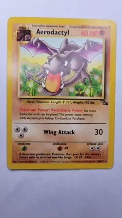Aerodactyl - 16/62 - Rare - Fossil Pokemon - LP - Image 1