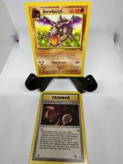 Vintage Pokemon TCG Aerodactyl 16/62 Fossil Rare And Mysterious Fossil 62/62 LP - Image 3