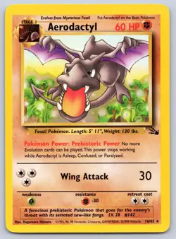 Aerodactyl 16/62 Fossil Pokemon NM - Image 1
