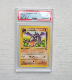 Pokemon 1999 Fossil Aerodactyl 1st Edition #16/62 - PSA 9 MINT - Image 1