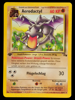 Pokemon Karten Fossil Set 1st Edition Aerodactyl 16/62 Deutsch Rare Non Holo - Image 1