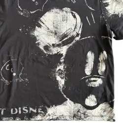 NWT Desigual x Disney Mickey Mouse Sketch Graphic Tee Black M - Image 3