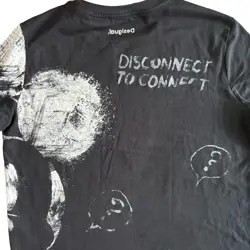 NWT Desigual x Disney Mickey Mouse Sketch Graphic Tee Black M - Image 5