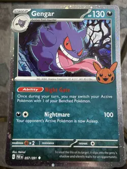 Pokemon Gengar TCG Holo Card 057/091 Trick or Trade Halloween - Image 1