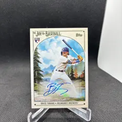 2023 Topps X Bob Ross The Joy of Baseball - Brice Turang #60A Autographs (AU, RC - Image 1