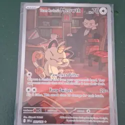 The Pokemon Company Team Rocket's Meowth 203/182 Secret Rare Full Art Holo - Image 1