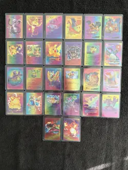 Lot Of 26 Pokemon Iridescent Foil Fan Art Cards - Image 1