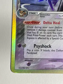 Pokemon TCG Espeon Delta Species 4/113 Reverse Holo Holo Rare English 70 HP - Image 5