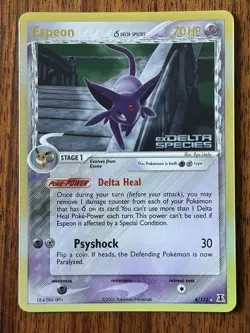 Espeon Delta Species Reverse Holo Pokemon TCG Card 4/113 - Image 1