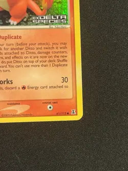 Ditto Charmander 2005 Pokemon Delta Species Reverse Holo Stamped 61/113 NM - Image 4