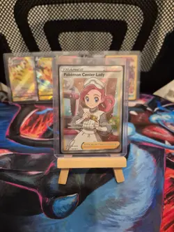 Pokemon TCG Pokemon Center Lady Vivid Voltage 185/185 Holo Full Art Ultra Rare - Image 1
