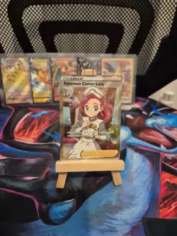 Pokemon TCG Pokemon Center Lady Vivid Voltage 185/185 Holo Full Art Ultra Rare - Image 2
