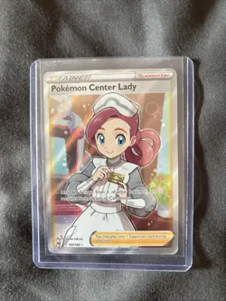 Pokemon TCG Pokemon Center Lady Vivid Voltage 185/185 Holo Full Art Ultra Rare - Image 1