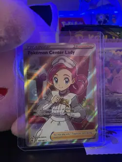 Pokemon TCG Pokemon Center Lady Vivid Voltage 185/185 Holo Full Art Ultra Rare - Image 1