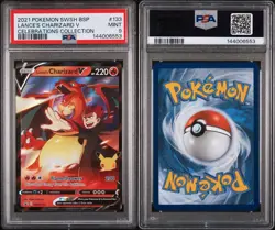 2021 POKEMON SWSH BLACK STAR PROMO #133 LANCE'S CHARIZARD V CELEBRATIONS PSA 9 - Image 3